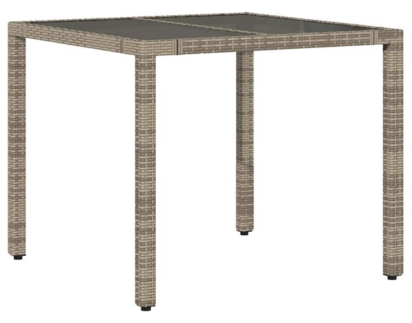 5 részes szürke polyrattan kerti bisztrógarnitúra párnákkal