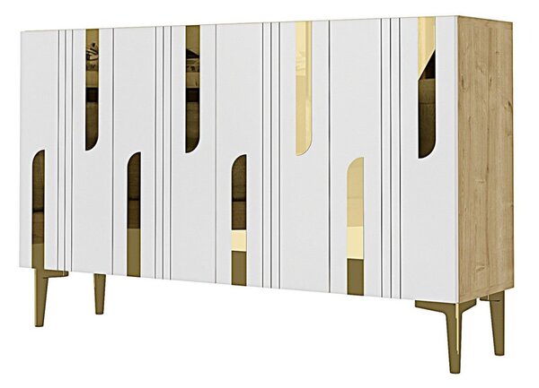 Nota komód, zafír tölgy-fehér, 120 cm – TR555CHM1531