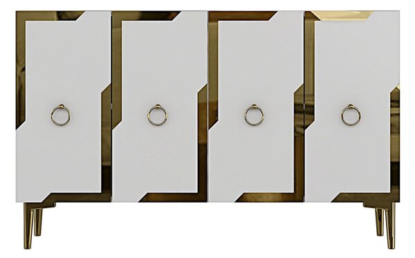 Seza komód, zafír tölgy-fehér, 120 cm – TR555CHM1543