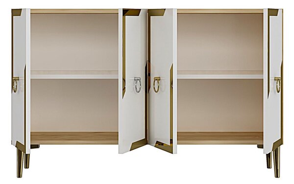 Seza komód, zafír tölgy-fehér, 120 cm – TR555CHM1543