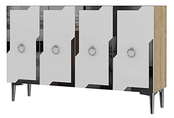 Seza komód, zafír tölgy-fehér, 120 cm – TR555CHM1547
