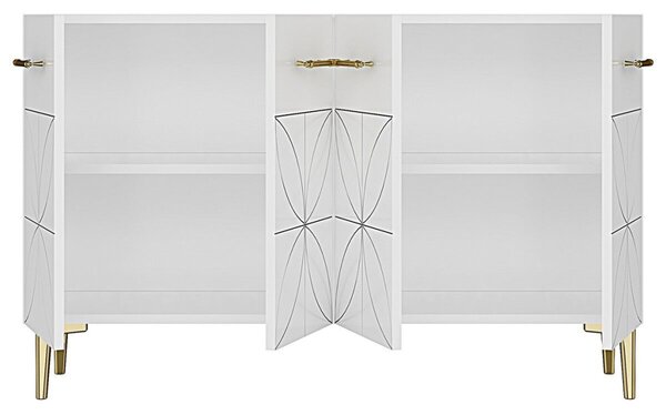 Eliz komód, fehér, 120 cm