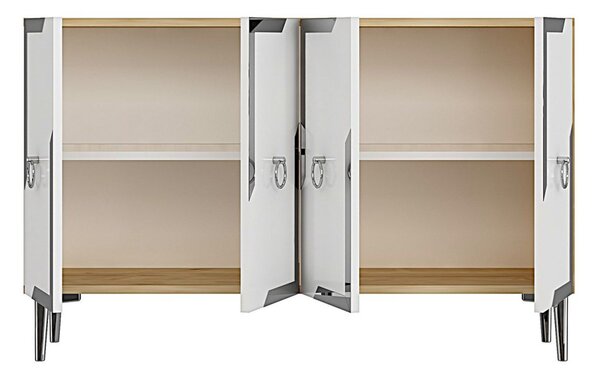 Seza komód, zafír tölgy-fehér, 120 cm – TR555CHM1547