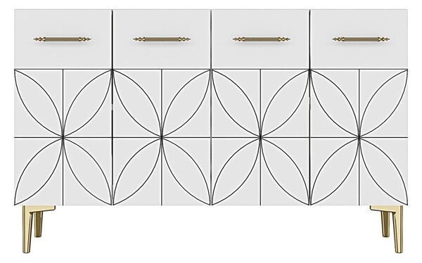 Eliz komód, fehér, 120 cm