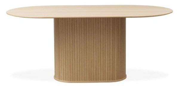 Étkezőasztal tölgyfa dekoros asztallappal 95x180 cm Nola – Unique Furniture