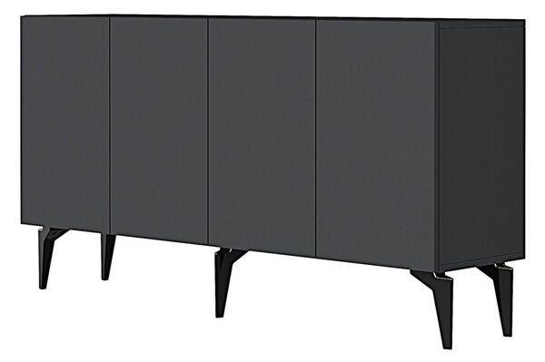 Lipa komód, antracit, 125 cm