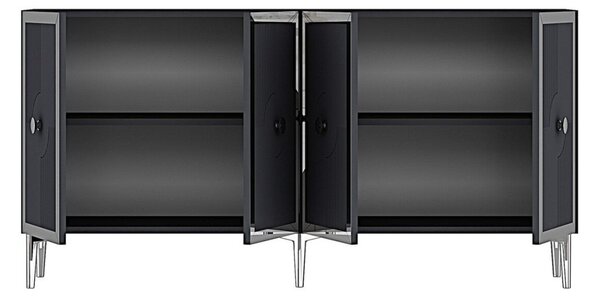 Pega komód, antracit-ezüst, 125 cm