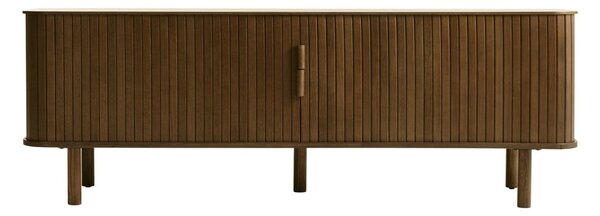 Barna TV-állvány tölgyfa dekorral 56x160 cm Cavo – Unique Furniture