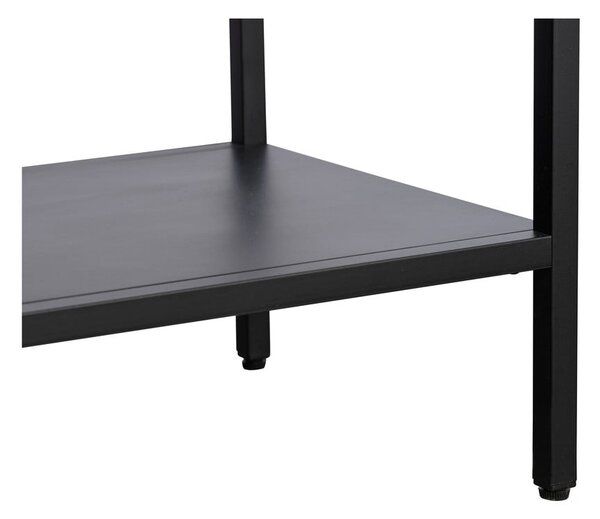 Fekete fém tálalószekrény 90x160 cm Carmel – Unique Furniture