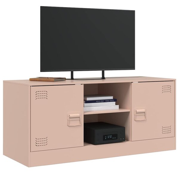Rózsaszín acél TV-szekrény 99 x 39 x 44 cm