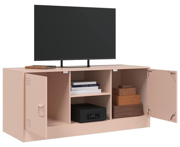 Rózsaszín acél TV-szekrény 99 x 39 x 44 cm