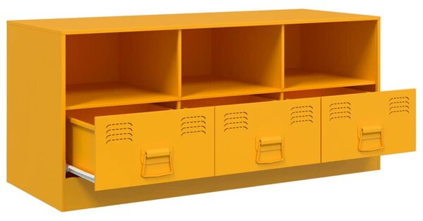 Mustársárga acél TV-szekrény 99 x 39 x 44 cm