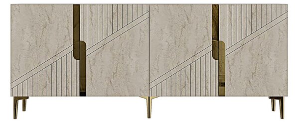 Evva komód, antracit-travertin, 125 cm – TR555CHM1573