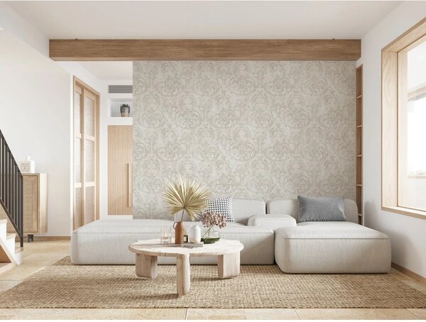 TF30082388 barokkmintás bézs tapéta