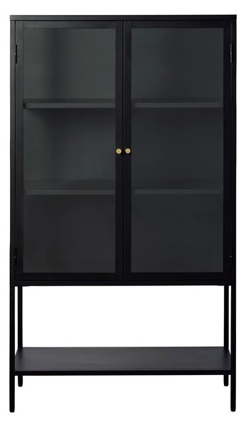 Fekete fém tálalószekrény 90x160 cm Carmel – Unique Furniture