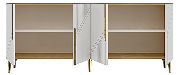 Evva komód, zafír tölgy-fehér, 125 cm – TR555CHM1579