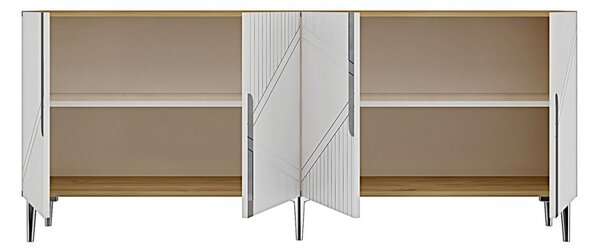 Evva komód, zafír tölgy-fehér, 125 cm – TR555CHM1580