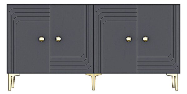 Lessi komód, antracit, 150 cm