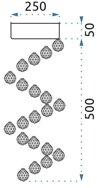 Toolight Szerszámlámpa - Mennyezeti lámpa 1xGU10 APP785-1C, króm, OSW-05036