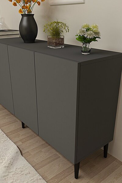 Apolos komód, antracit, 150 cm