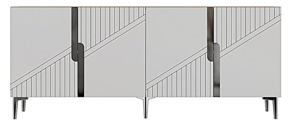 Evva komód, zafír tölgy-ezüst, 150 cm