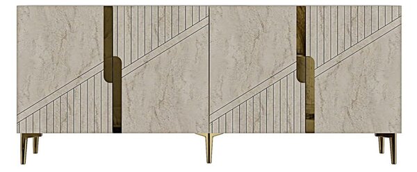 Evva komód, antracit-arany, 150 cm