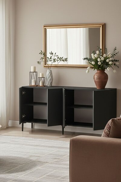 Apolos komód, antracit, 150 cm