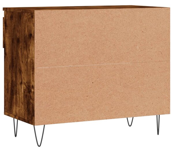 Füstös tölgy színű szerelt fa cipősszekrény 70 x 36 x 60 cm