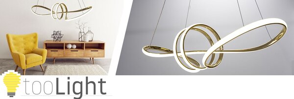 Mennyezeti LED Lámpa APP824-CP Arany + távirányító