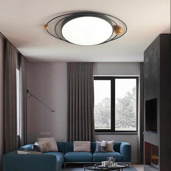 Toolight Toollight - Mennyezeti lámpa Galaxy Black E27 60W APP868-C, fekete, OSW-06887