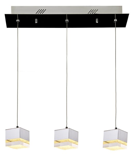 Italux modern LED függeszték seth króm átlátszó itxmd14009016-3a