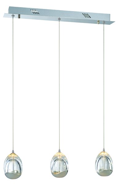 Italux glamour modern LED függeszték xavier króm átlátszó itxmd13003023-3b