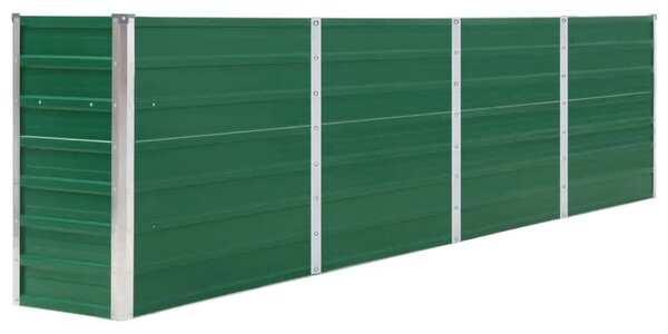 VidaXL zöld horganyzott acél kerti magaságyás 320 x 40 x 77 cm