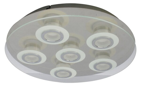 Italux modern LED mennyezeti lámpa flavio fehér króm átlátszó itxmd14088-06b ch
