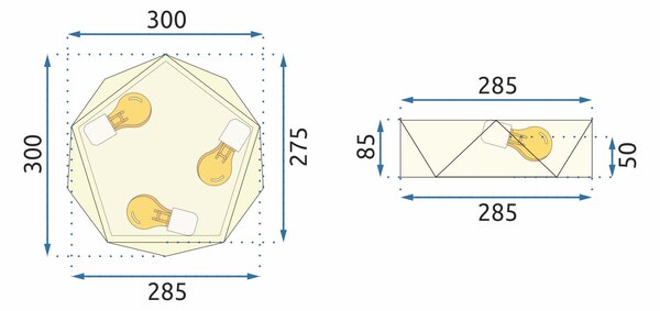 Mennyezeti lámpa Diamond APP875-C Arany 30 cm