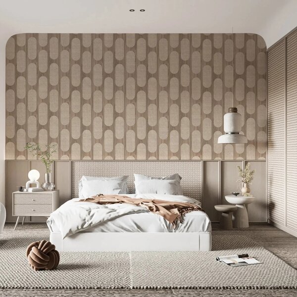 TF30081638 fonott mintás taupe tapéta