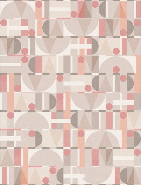 TF30081644 geometrikus mintájú rózsaszín tapéta