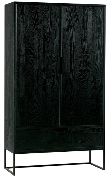 Hoorns Fekete masszív Frax szekrény 85 cm