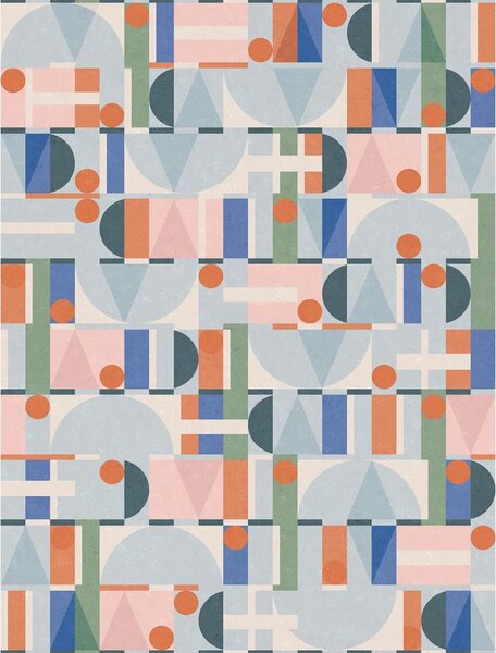 TF30081647 geometrikus mintájú kék tapéta