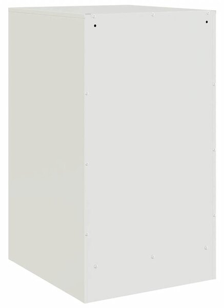 Fehér acél éjjeliszekrény 34,5x39x62 cm
