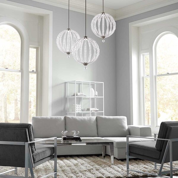Feiss glamour kristály LED függeszték oberlin nikkel elsfe-oberlin-p-l