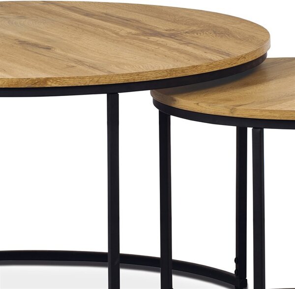 Dohányzóasztal 80 × 80 × 45 cm, MDF, vadtölgy AF-3002 OAK