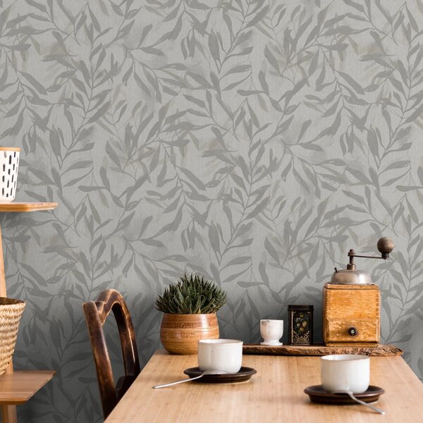 TF30082440 levélmintás taupe tapéta