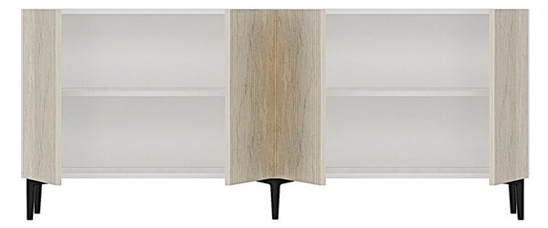 Corsa komód, fehér-travertin, 180 cm