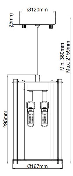 Kichler glamour kristály LED függeszték crystal skye króm átlátszó elsklcrystalskyemp IP44