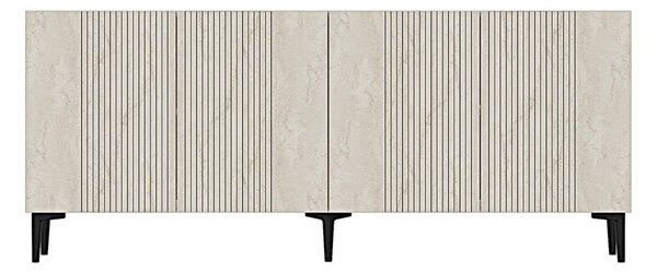 Corsa komód, fehér-travertin, 180 cm