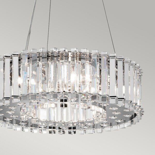 Kichler klasszikus LED függeszték crystal skye króm átlátszó elsklcrystalskyepa IP44