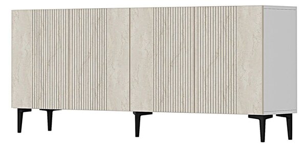 Corsa komód, fehér-travertin, 180 cm