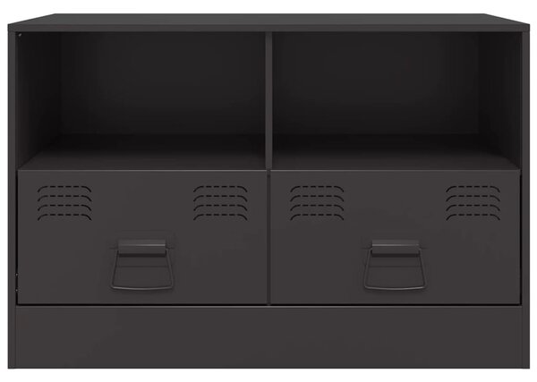 2 db fekete acél TV-szekrény 67 x 39 x 44 cm