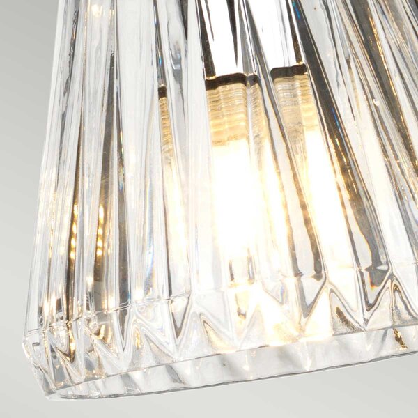 Elstead glamour modern LED függeszték agatha króm átlátszó elsbath-agatha3p-pc IP44